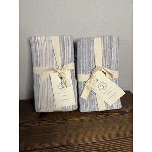 SOUTHERN LIVING Oasis Pillow Sham Set‎ Of 2 100% COTTON Purple White Standard
